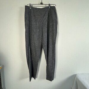 Piazza Sempione Womens Audrey Virgin Wool Blend Pants Size 46 Gray Made In Italy